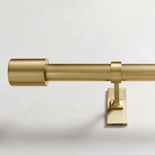 Oversized Adjustable Curtain Rod w/ Cylinder Finials