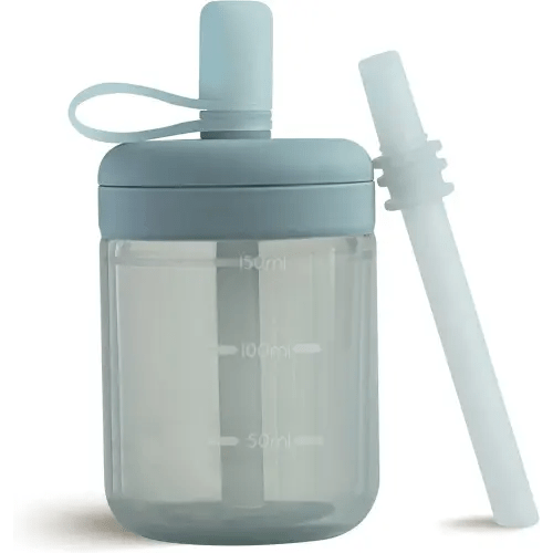 Moonkie Baby Straw cup | Silicone Toddler Sippy Cup Training Cup with Straw Lid | BPA-Free Drop-Proof Baby Cup | Baby Led Weaning | 6 Months+, 5 oz, 1pack