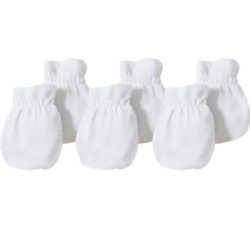Burt's Bees Baby Baby Girls' Mittens, No-Scratch Mitts, 100% Organic Cotton, Set of 3