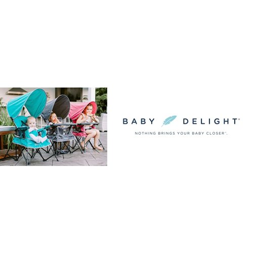 Baby Delight Go with Me Venture Portable Chair | Indoor and Outdoor | Sun Canopy | 3 Child Growth Stages | Sandstone