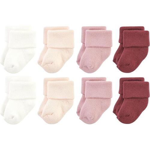 Hudson Baby Baby Girls' Cotton Rich Newborn and Terry Socks