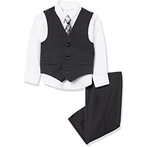 Van Heusen Baby Boys' 4-Piece Formal Set, Vest, Pants, Collared Dress Shirt, and Tie