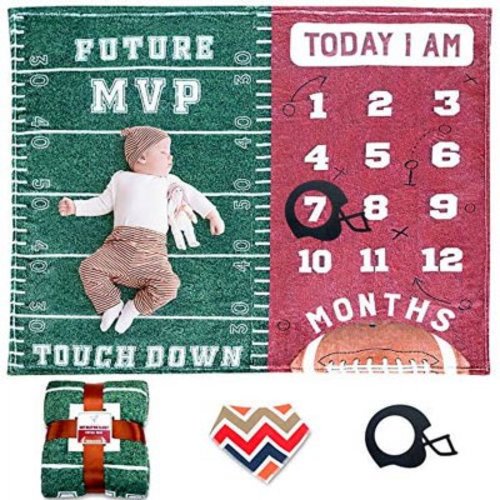 Sukoon Baby Blankets Boys Football Theme Fleece Blanket