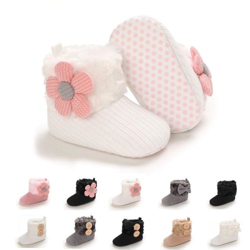 COSANKIM Newborn Baby Girls Boys Boots Soft Anti-Slip Sole Warm Winter Snow Booties Toddler Infant Prewalker Shoes