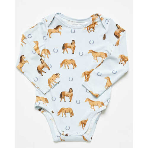 Angel Dear Infant Boys' Horse Print Long Sleeve Onesie