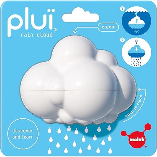 Fat Brain Toys Plui Rain Cloud by MOLUK - Water Sprinkling Bath Toy for Ages 1+