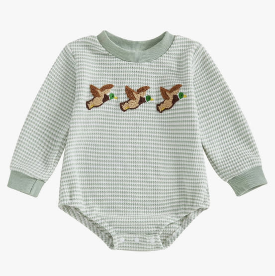 VISGOGO Unisex Baby Boy Girl Romper Waffle Newborn Infant Onesie Clothes Long Sleeve Bubble Oversized Romper Bodysuit Top