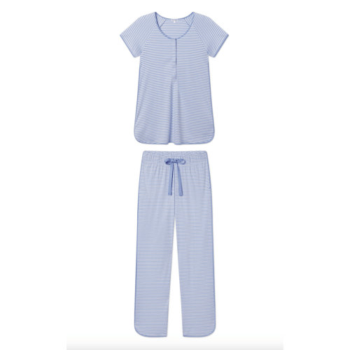 LAKE | Women | Pima Cotton Pajamas | Hydrangea Maternity Short Long Set