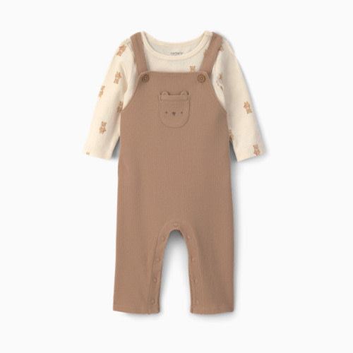 2-Piece Overall Set - Brown Bear