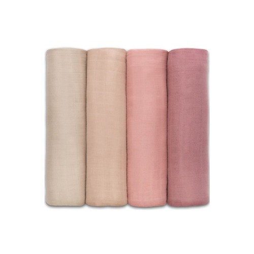 Muslin Swaddle Blankets, 4 Pack