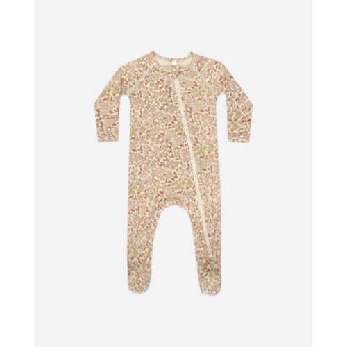 Bamboo Zip Footie || Harvest Floral