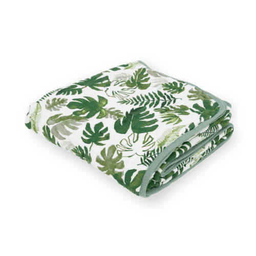 Original Cotton Muslin Quilt - Tropical Leaf