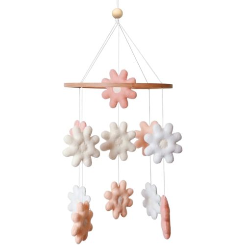 Baby Mobile for Crib - Handmade Flower Nursery Mobile for Girls - Crib Décor