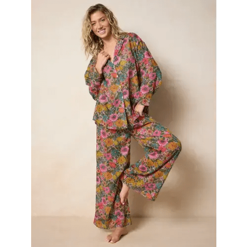 Dreamy Cotton Pajama Set - Drawn Garden Multi – Natural Life