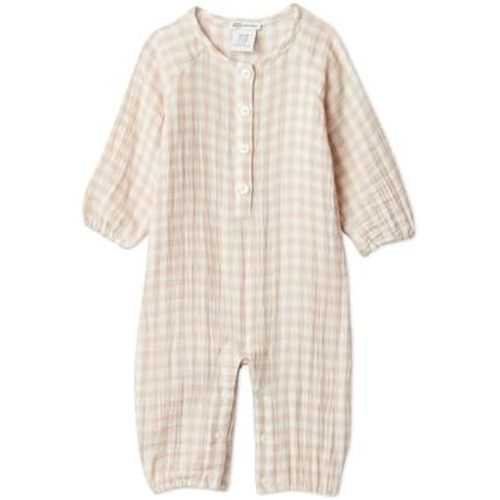 Amazon Essentials x Sofia Grainge Unisex Babies' Cotton Gauze Long Sleeve Romper