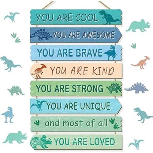 Dinosaur Room Decor for Boys Girls Kids Room Decor, Dinosaur Wall Art, Little Boy Bedroom Decorations,Toddler Classroom Decor for Boys, Dino Nursery Wall Decor(Dinosaur)