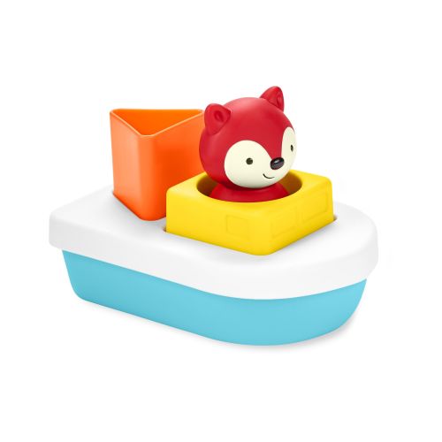 Multi Zoo Sort & Stack Boat Baby Bath Toy | skiphop.com