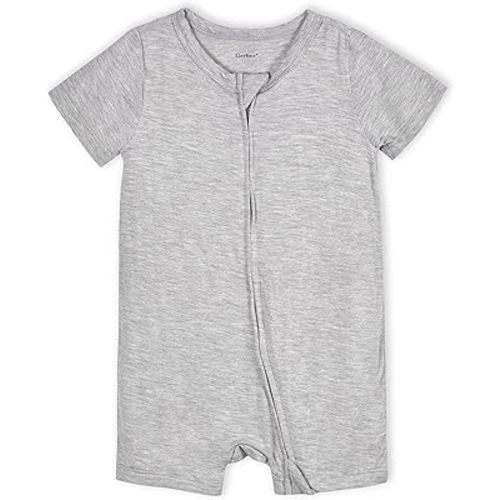 Gerber Unisex Baby Buttery-Soft Short Sleeve Romper With Viscose Made With Eucalyptus
