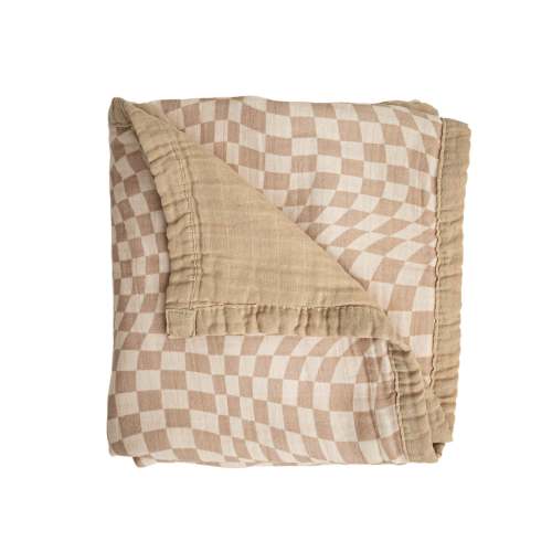 Wavy Checker | Reversible Muslin Quilt – Brixton.Phoenix