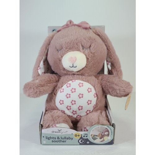 DreamGro Rabbit Baby Color Changing Light & Lullaby Soother Music Tummy Glows