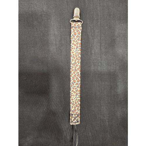 Adorable Cheetah print pacifier clip