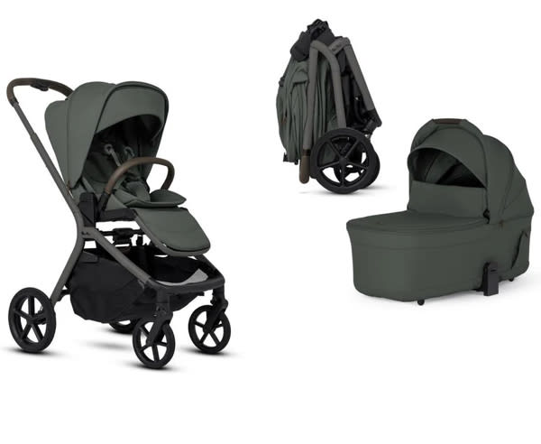 Silver Cross Breez Mid Size Compact Stroller and Bassinet Bundle