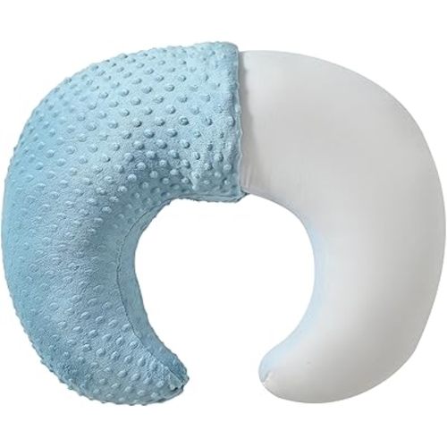 Extra Large Nursing Pillow and Positioner, Breastfeeding, Bottle Feeding, Baby Sitting Support, Tummy Time Support for Baby Boys and Girls, Propping Baby Pillow (SkyBlue)