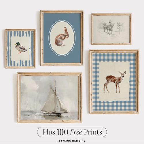Vintage Nursery Art, Gallery Wall Set, Playroom Decor, Baby Boy Nursery, Baby Shower Gift, Farmhouse Wall Art, Nursery Printable, DIGITAL