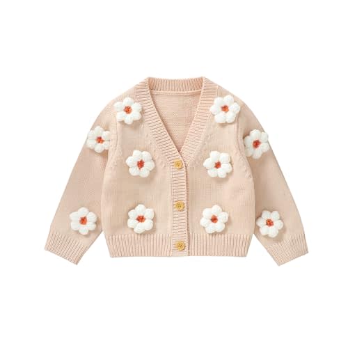 Newborn Baby Girl Boy Cute Long Sleeve Button Up Cardigan Toddler Knit Sweater Infant Fall Winter Clothes