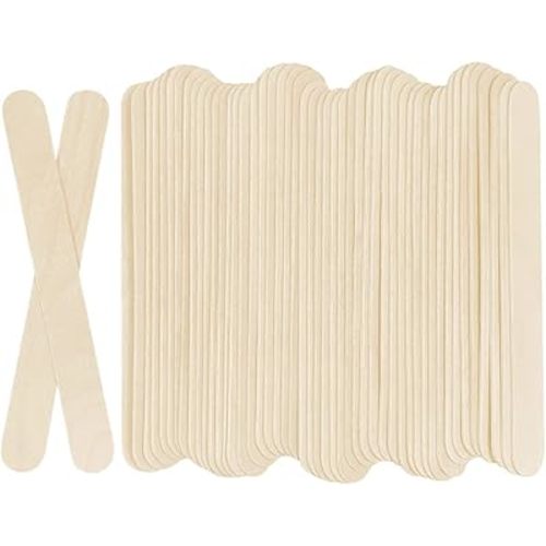 100Pcs Jumbo Wooden Craft Sticks Popsicle Stick 6” Long x 3/4”Wide Treat Ice Pop for DIY Crafts,Home Art Projects, Classroom Supplies