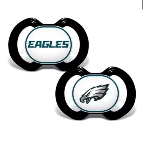 Philadelphia Eagles White 2pk Baby Pacifier - 17180621