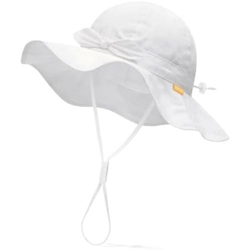 FURTALK Baby Girl Wide Brim Sun Hat with UPF 50+ Toddler Baby Sun Protection