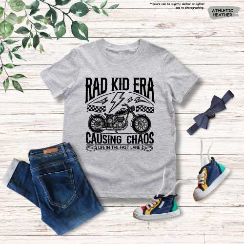 Rad Kid Era Shirt, Boys Motorcycle Shirt, Toddler Boy Shirt,Birthday Gift for Son,Funny Boy Shirt,Trendy Toddler Shirt,Motorcycle Lover Gift
