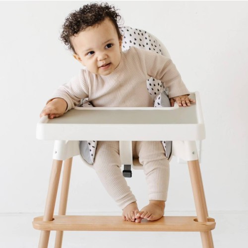 Highchair Footrest for IKEA Antilop, Height Adjustable, Made from Bamboo Wood