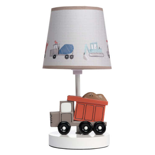 Construction Zone Truck Nursery Lamp with Shade & Bulb – Lambs & Ivy