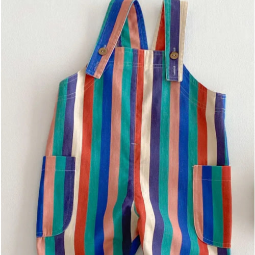 Baby Polka Dot Stripes Overalls