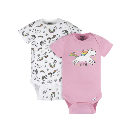 Onesies Brand Baby Neutral Short Sleeve Bodysuits, 2-Pack, Newborn - 6/9 Months
