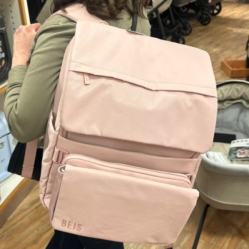 BÉIS 'The Ultimate Diaper Backpack' in Atlas Pink - Best Pink Backpack Diaper Bag
