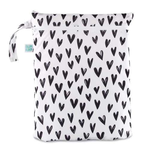 Reusable Wet / Dry Bag, Travel Bag, Waterproof Fabric, Heat Sealed – Hearts | Bumkins Baby