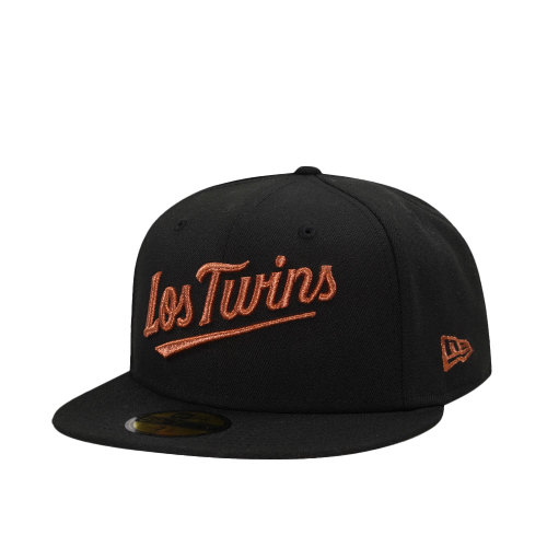 New Era Minnesota Twins Black Script Edition 59Fifty Fitted Hat