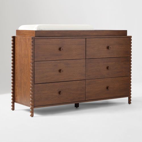 Josephine 6-Drawer Wide Dresser with Removable Topper (57")