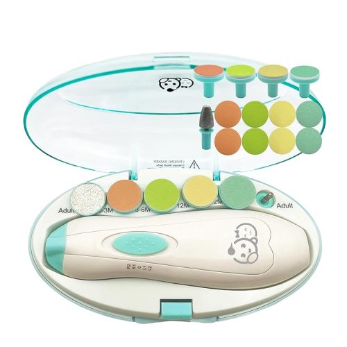 Amazon.com : Baby Nail Clippers 20 in 1 by Royal Angels | Safe Electric Baby Nail Trimmer, Baby Nail File Kit, Additional Replacement Heads, Newborn Toddler Toes and Fingernails, Trim and Polish (Green) : Baby