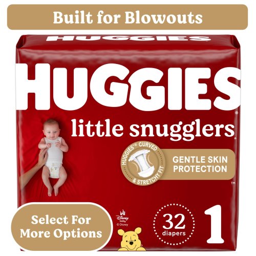 Huggies Little Snugglers Baby Diapers, Size 1 (8-14 lbs), 32 Ct (Select for More)