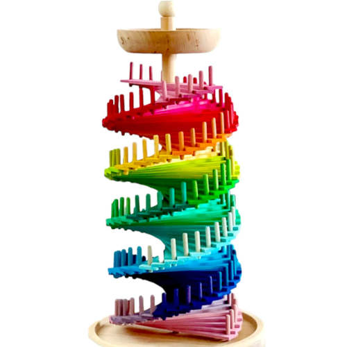 Rainbow Musical Ball Run Assembly Set – Green Elephant Home and Toys