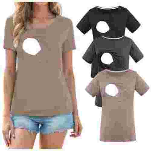 Smallshow Women's Maternity Nursing Tops Clothes Breastfeeding T-Shirts 3-Pack