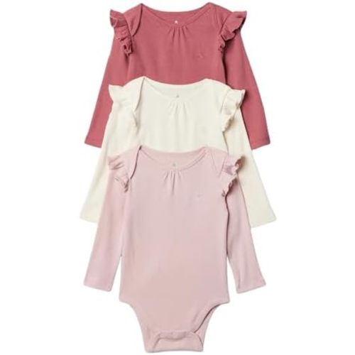 GAP Unisex Baby 3-pack Rib Long Sleeve Bodysuit