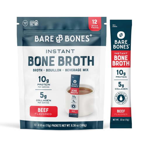 Bare Bones Beef Bone Broth Sticks, 0.53 Ounce (Pack of 12)