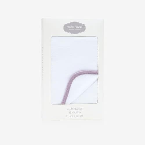 Baby & Newborn Swaddle Blanket | 0-3 Months | Nursery Baby Gift | 48 X 48 Inch | 100% Cotton | Peaceful Lilac with Gift Box