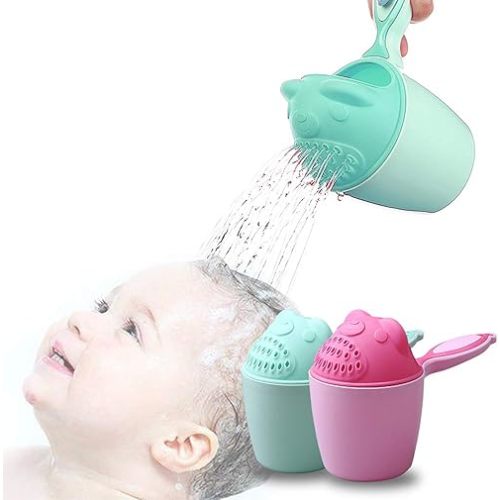 Rinse Shampoo Baby Bath Wash Hair Cup by Protecting Infant Eyes (Green)