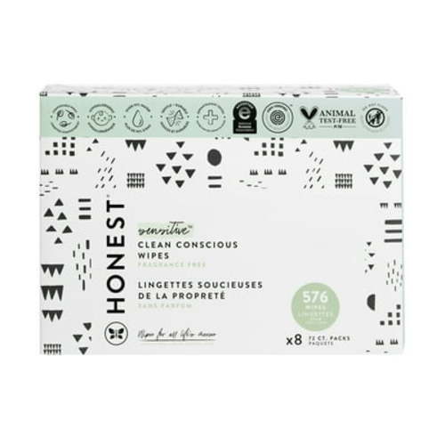 Plant-Based Baby Wipes made with over 99% Water - Pattern Play - 576ct